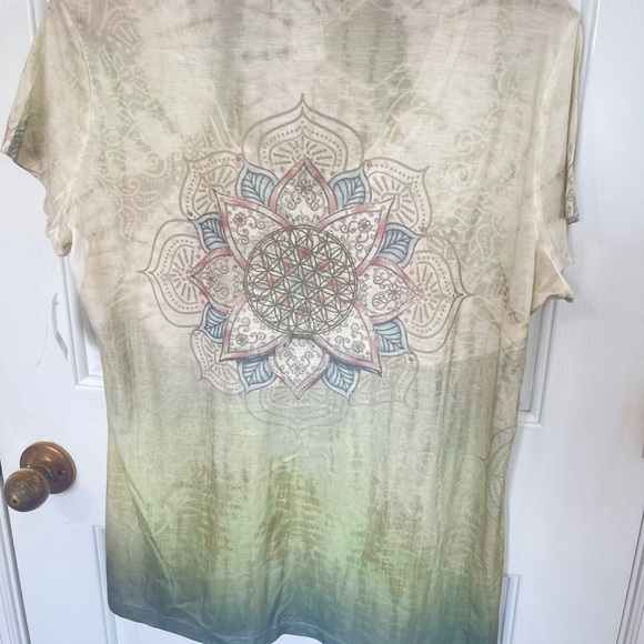 Y2k Women’s Shirt Size Large NWT Sheer Grunge Fairy Ombré Artsy Whimsigoth - Picture 5 of 7